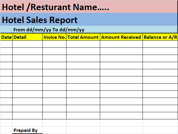 Daily Sales Report Template from www.freereporttemplate.com