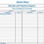 Receipt and Payment Report Templates - Free Report Templates
