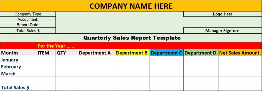 Free Sales Report Template 