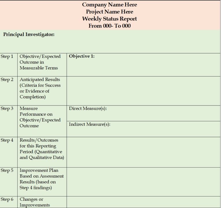 excel word report template