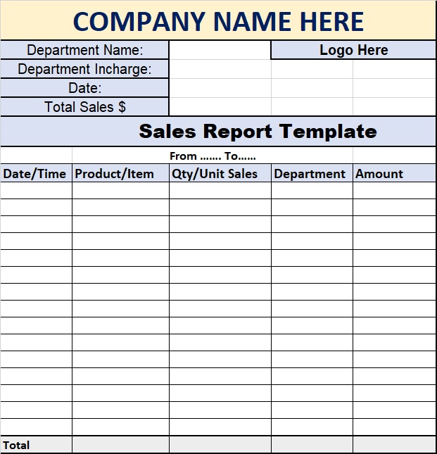 best Sales Report Template 