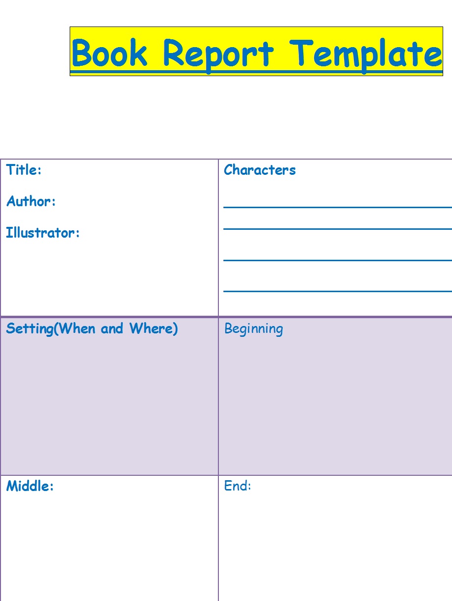 Top 22 Book Report Template – Free Report Templates Regarding Quick Book Reports Templates