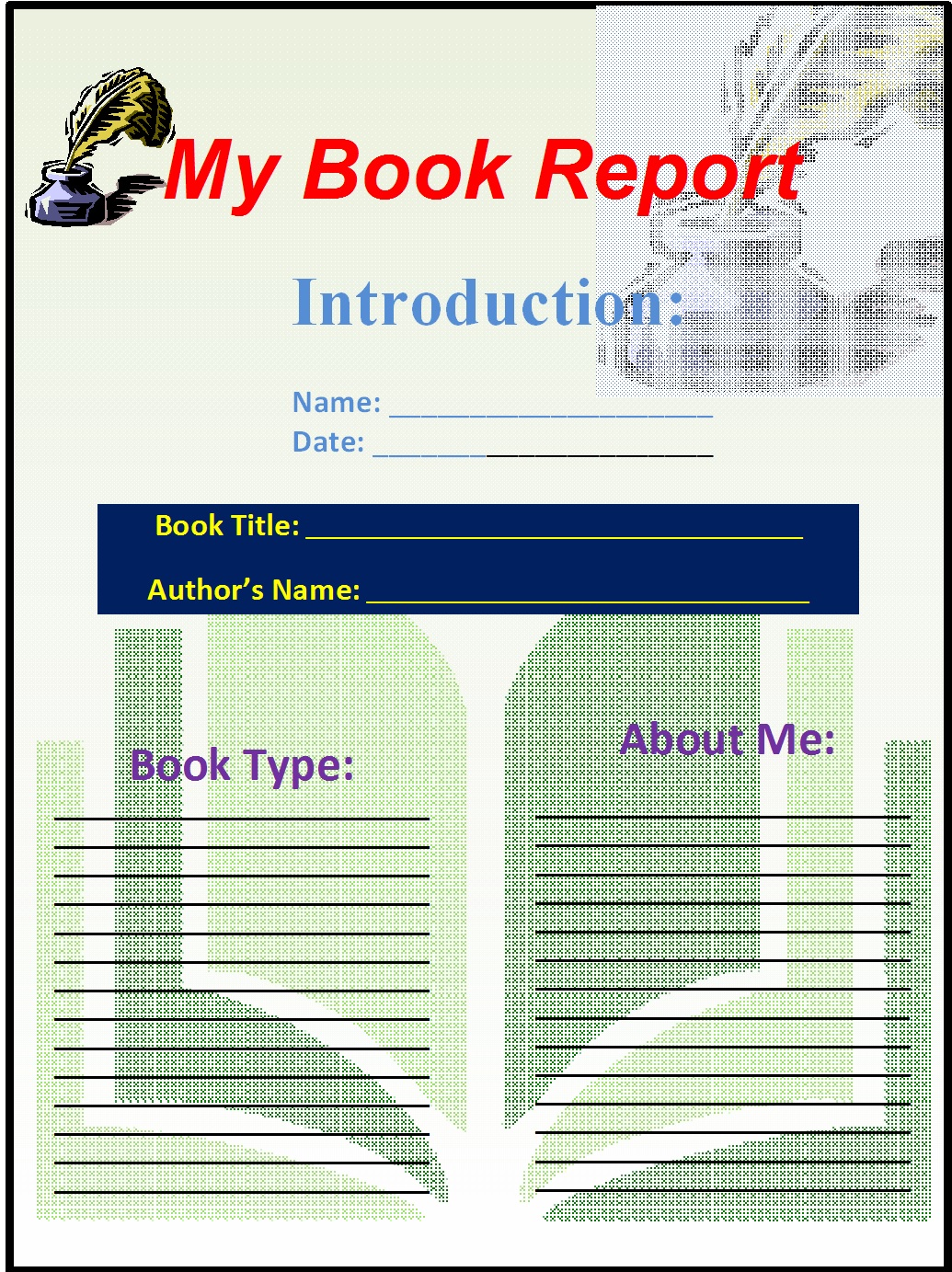 Free Book Report Templates – Free Report Templates Inside College Book Report Template