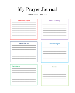 Prayer Journal Templates - Free Report Templates