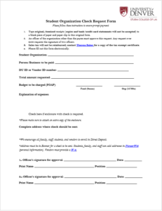 Check Request Form Templates - Free Report Templates