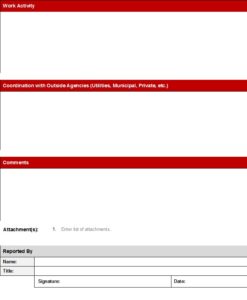 Construction Report Template For Project Tracking & Site Management ...