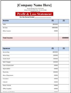 Best 9 Profit & Loss Statement Templates - Free Report Templates