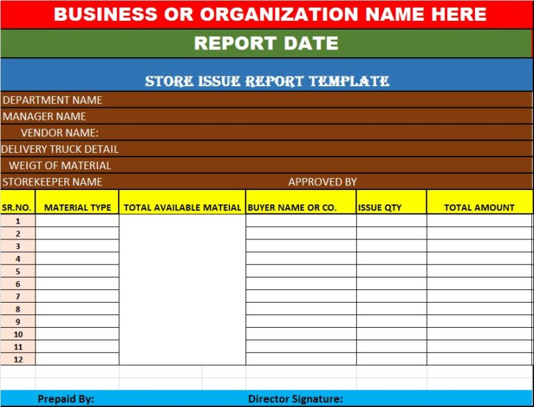 Material Issue Report Templates-Free Format, Examples & Best Practices ...