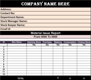 Material Object Report Example Material Issue Report Templates-Free Format, Examples & Best Practices ...
